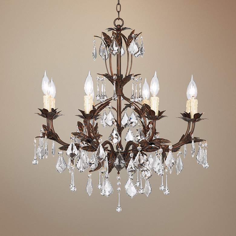 Image 1 Kathy Ireland Venezia Bronze 8-Light 26 inch Wide Chandelier