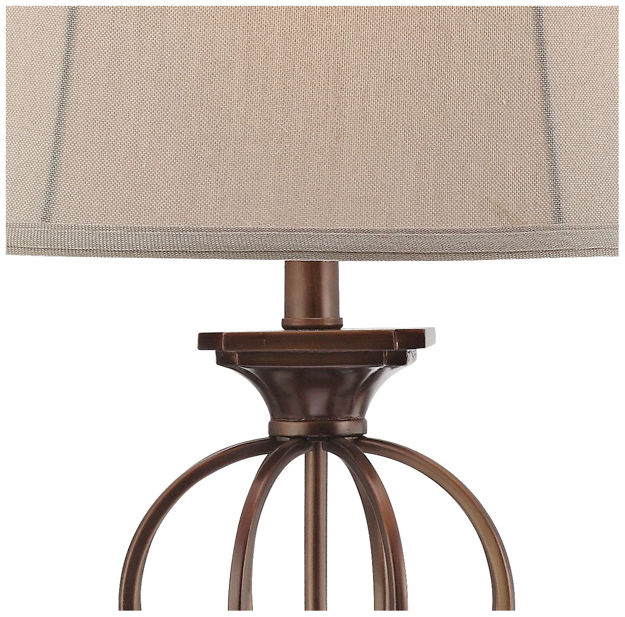 kathy ireland villa roma open cage marble accent table lamp