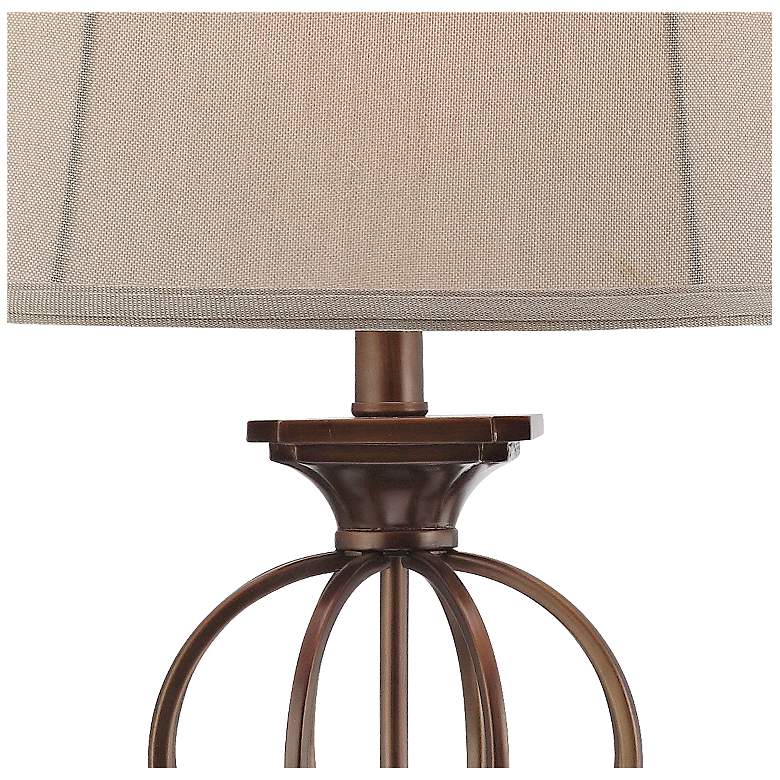 Image 4 Kathy Ireland Villa Roma Open Cage Marble Accent Table Lamp more views