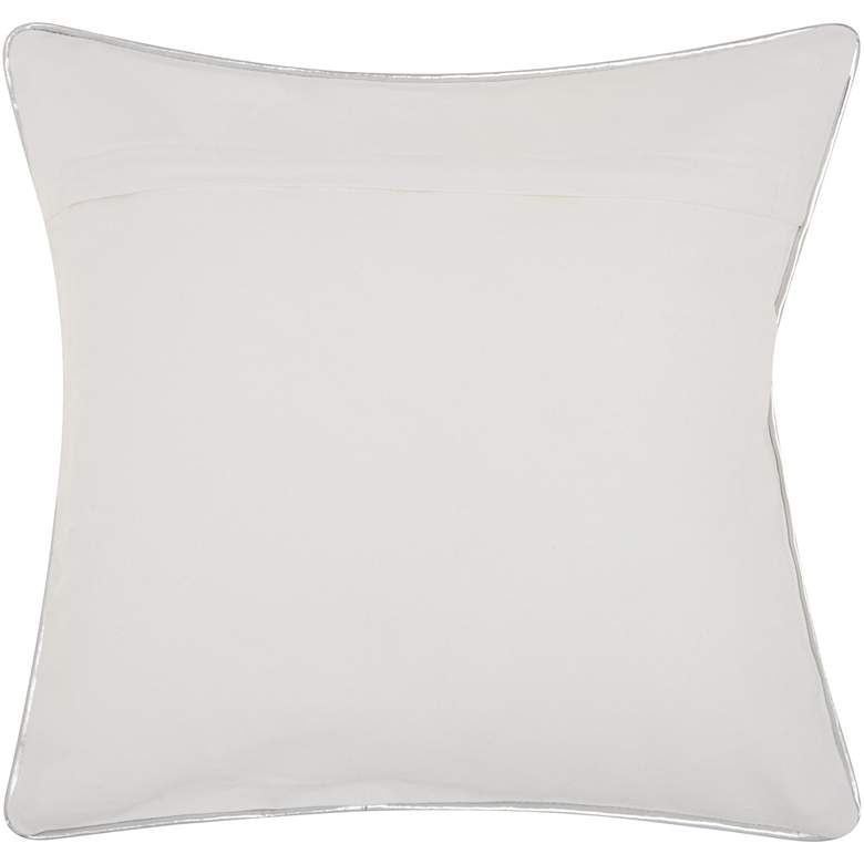 Image 2 Kathy Ireland White Beaded & Ampersand 14" Square Pillow more views