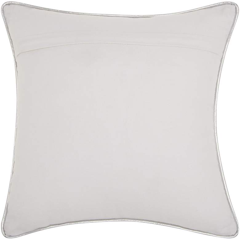 Image 2 Kathy Ireland White Beaded Hers 14 inch Square Throw Pillow more views