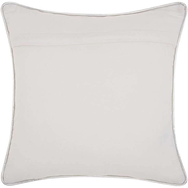 Image 2 Kathy Ireland White Beaded His 14 inch Square Throw Pillow more views
