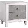 1_Katia 28" Wide Rustic Gray and White 2-Drawer Nightstand