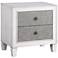 Katia 28" Wide Rustic Gray and White 2-Drawer Nightstand