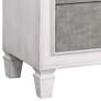 3_Katia 28" Wide Rustic Gray and White 2-Drawer Nightstand more views