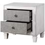 5_Katia 28" Wide Rustic Gray and White 2-Drawer Nightstand more views