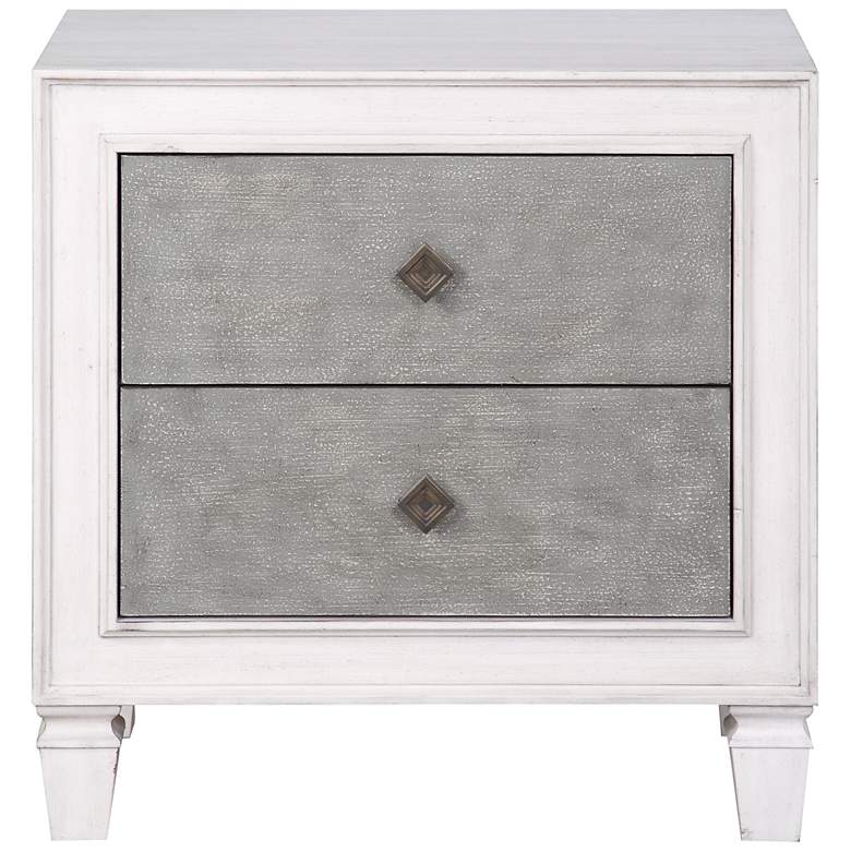 Image 4 Katia 28" Wide Rustic Gray and White 2-Drawer Nightstands Set of 2 more views