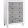 Katia 40" Wide Rustic Gray and White 5-Drawer Accent Chest