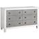 Katia 66" Wide Rustic Gray and White 6-Drawer Dresser