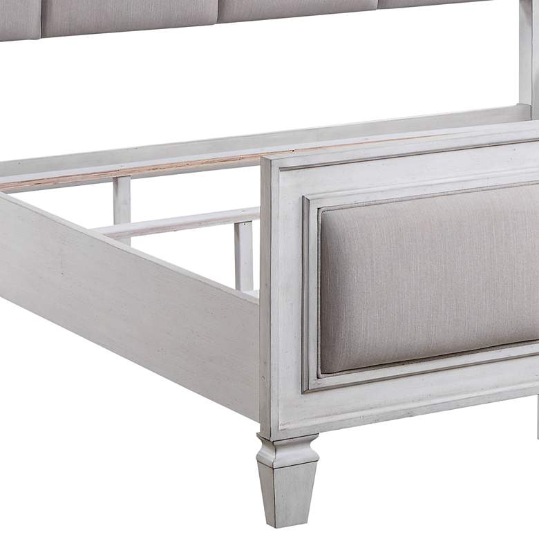 Image 5 Katia Channel Tufted Gray Fabric Queen Headboard more views
