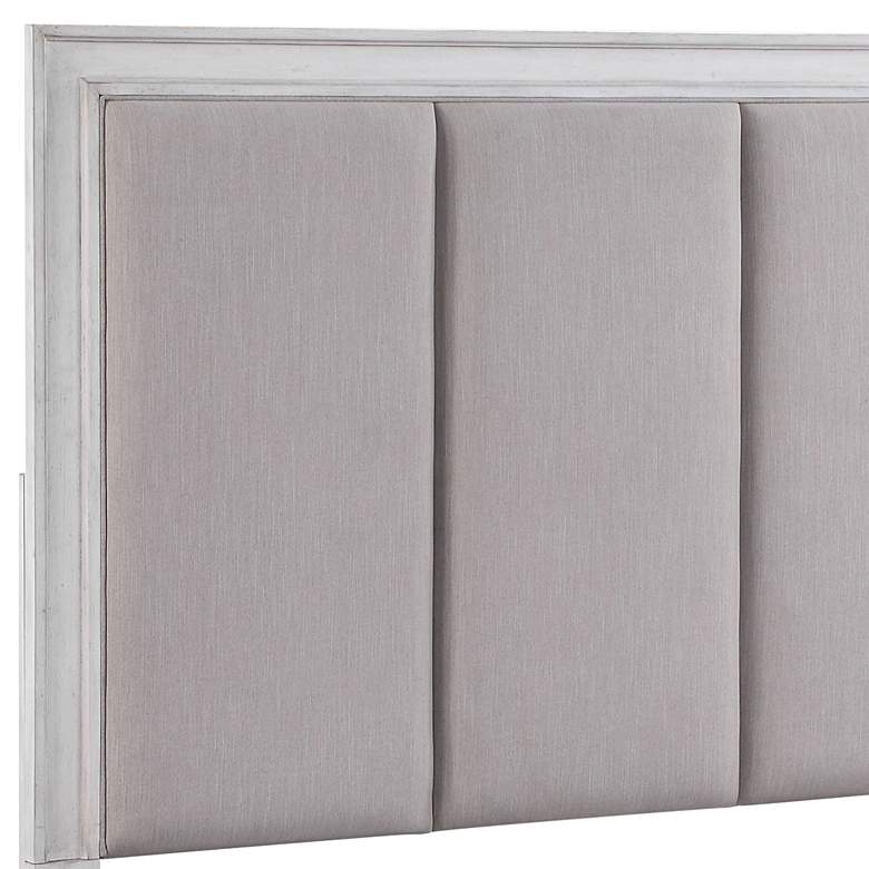 Image 4 Katia Gray Fabric Channel Tufted Queen Bed more views