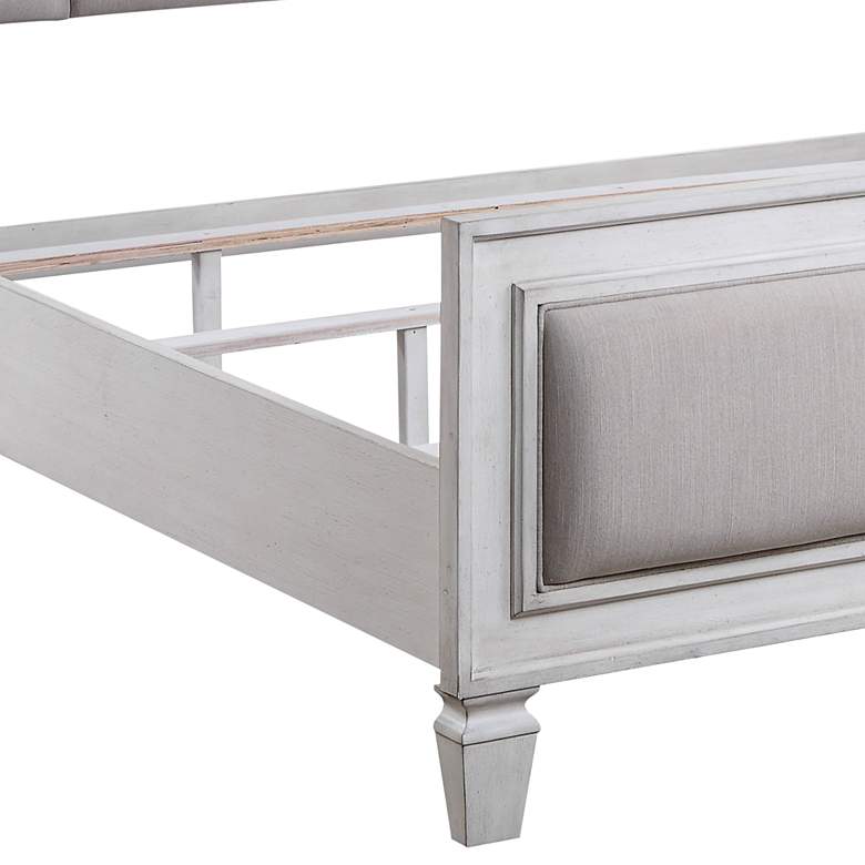 Image 5 Katia Gray Fabric Channel Tufted Queen Bed more views