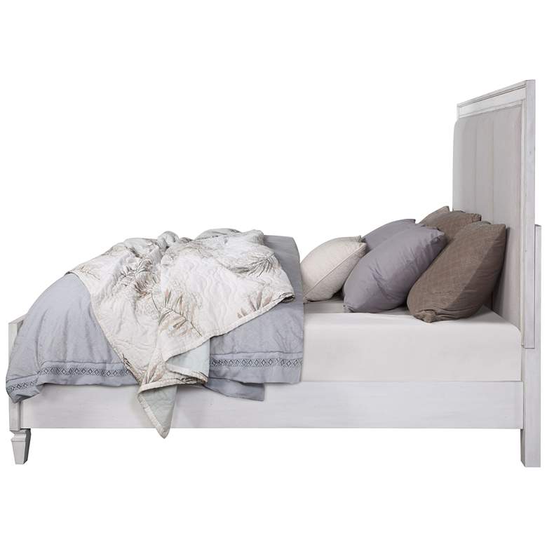 Image 7 Katia Gray Fabric Channel Tufted Queen Bed more views