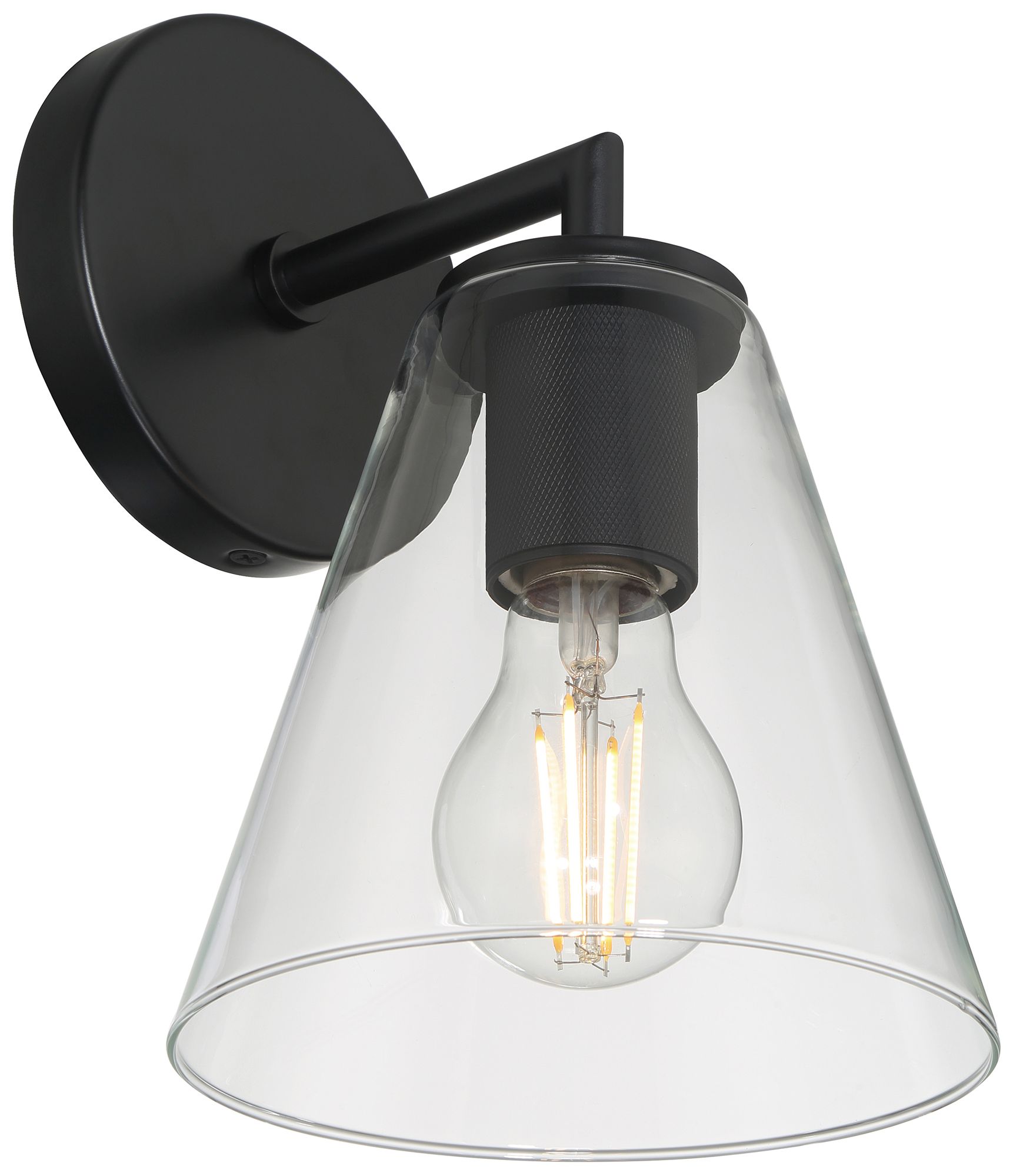 Image 2 Katie 10" High Matte Black Wall Sconce more views