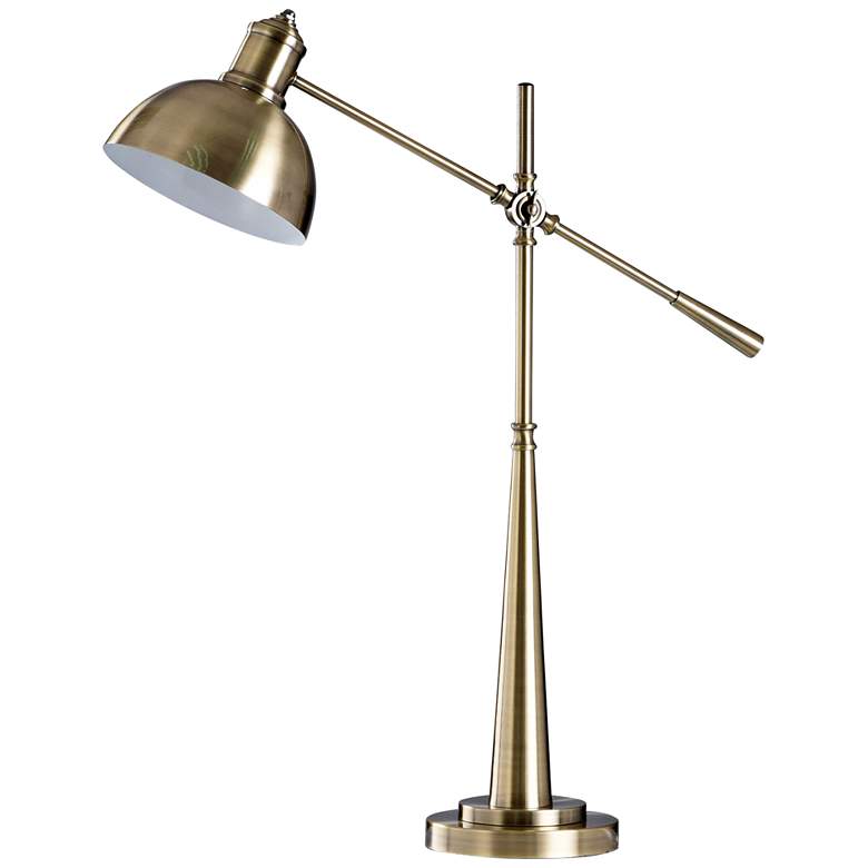 Image 1 Katie Antique Brass Metal Adjustable Desk Lamp