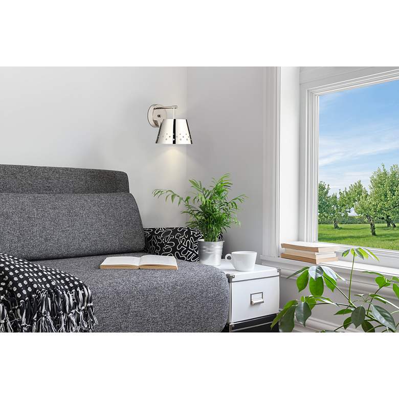 Image 3 Katie by Z-Lite Polished Nickel 1 Light Wall Sconce more views