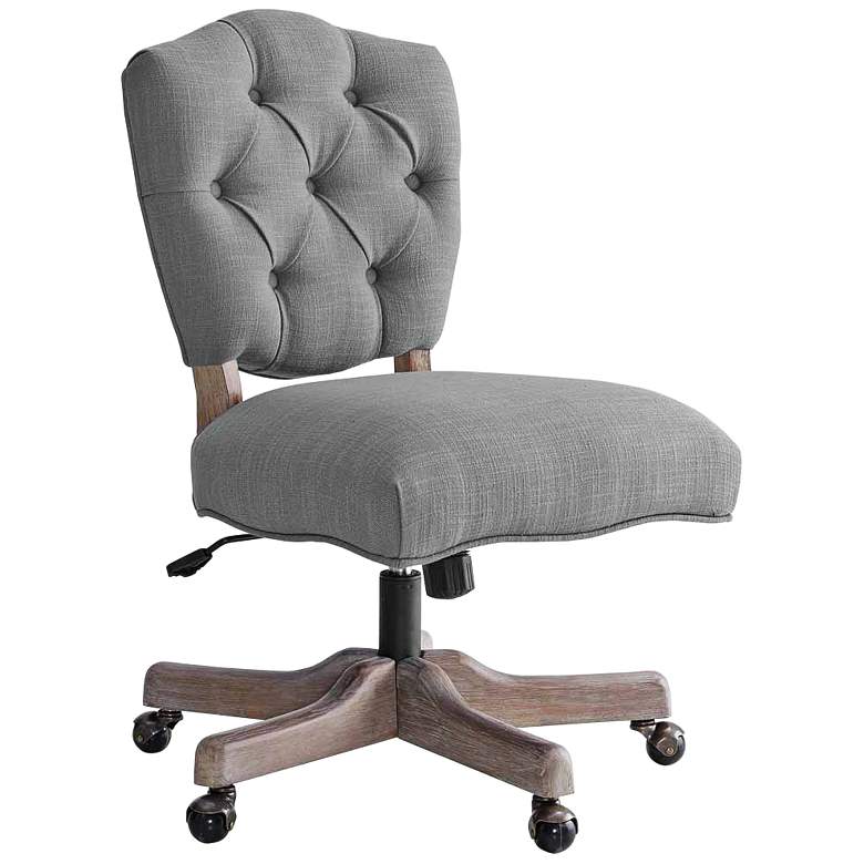 Katie Gray Tufted Adjustable Swivel Office Chair