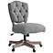 Katie Gray Tufted Adjustable Swivel Office Chair