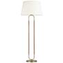 Katie Time-Worn Brass and Saddle Leather LED Floor Lamp by Ralph Lauren