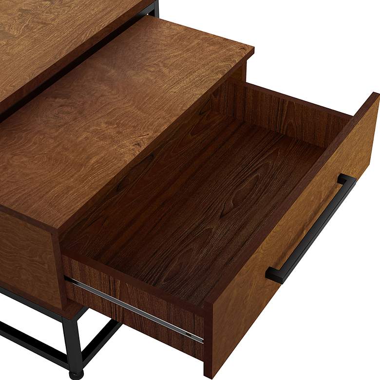 Image 4 Katmandu Birch Nutmeg 1-Drawer 2-Piece Nesting Tables Set more views