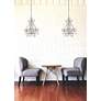 3_Kato 12 1/2" Wide Chrome and Clear Crystal 4-Light Pendant more views