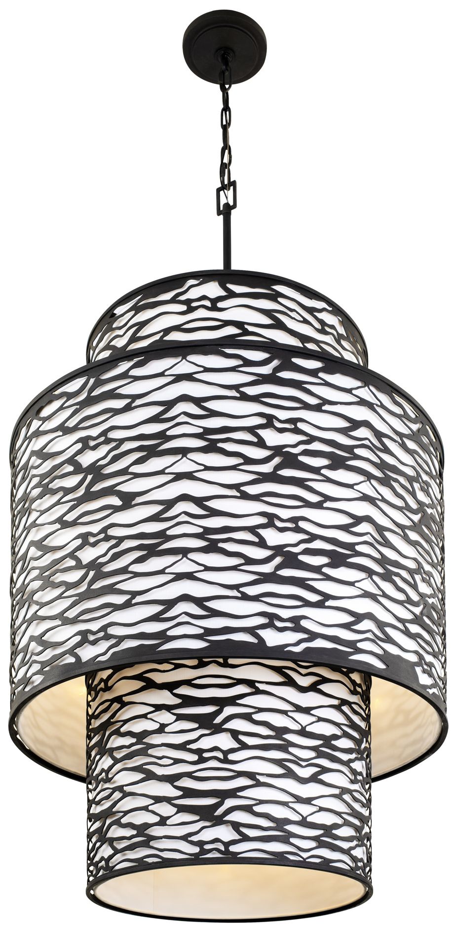 Image 2 Kato 16-Lt 3-Tier Carbon Foyer Pendant more views