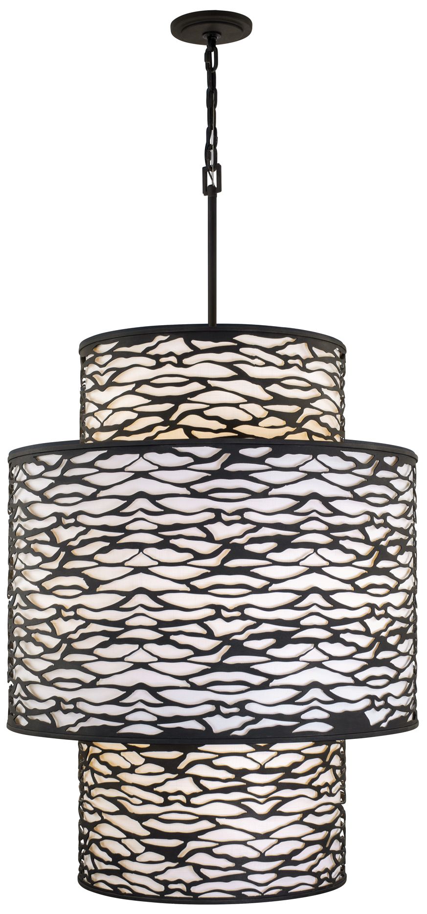 Image 3 Kato 16-Lt 3-Tier Carbon Foyer Pendant more views