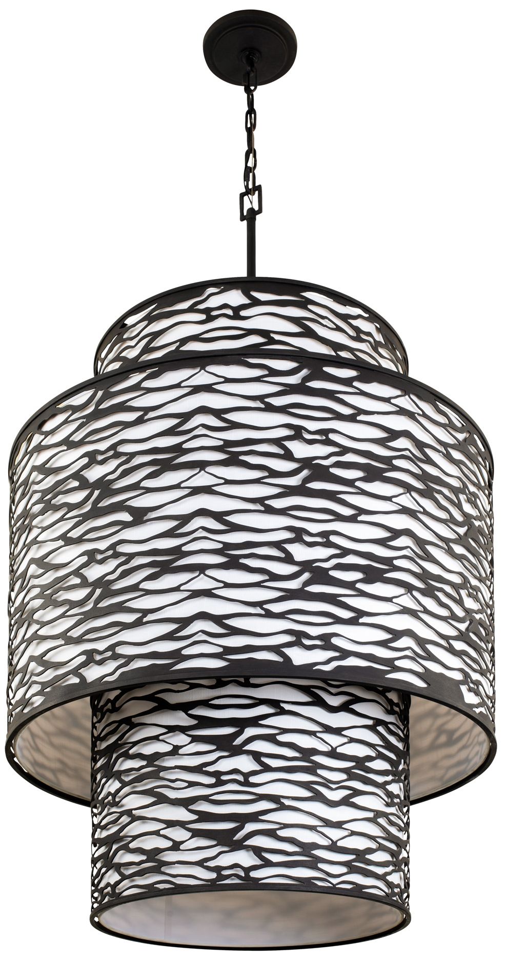 Image 4 Kato 16-Lt 3-Tier Carbon Foyer Pendant more views