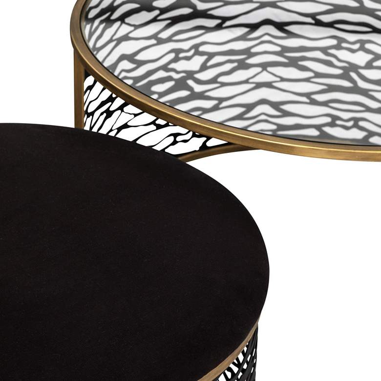 Image 4 Kato Nesting Coffee Table and Ottoman - Havana Gold/Carbon more views