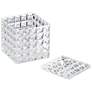 Katrina 5 1/4" High Faceted Clear Glass Crystal Jewelry Box