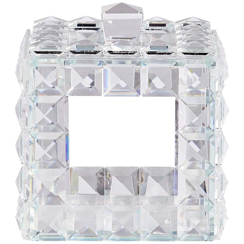 Image 3 Katrina Faceted Clear Crystal Jewelry Boxes Set of 2 more views