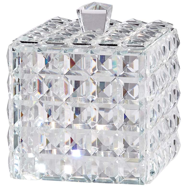 Image 5 Katrina Faceted Clear Crystal Jewelry Boxes Set of 2 more views