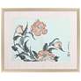Katsushika Floral I 32" Wide Printed Framed Wall Art in scene