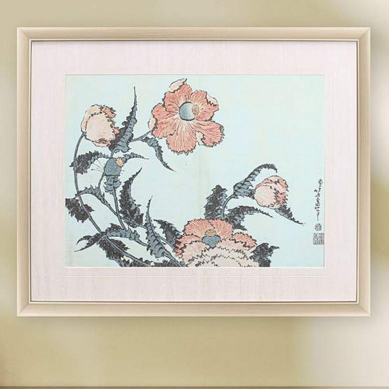 Image 2 Katsushika Floral I 32" Wide Printed Framed Wall Art
