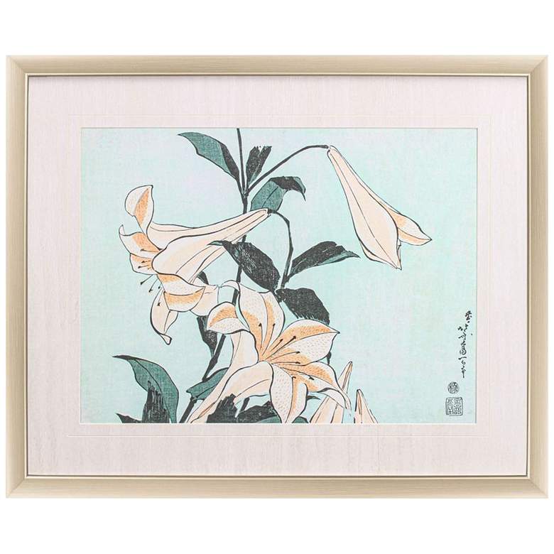 Image 3 Katsushika Floral II 32" Wide Printed Framed Wall Art