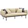 Katti 85" Wide Beige Fabric Outdoor Sofa