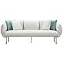 Katti 85" Wide Light Gray Fabric Outdoor Sofa