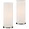 Katy Brushed Nickel Cylinder Accent Table Lamps Set of 2