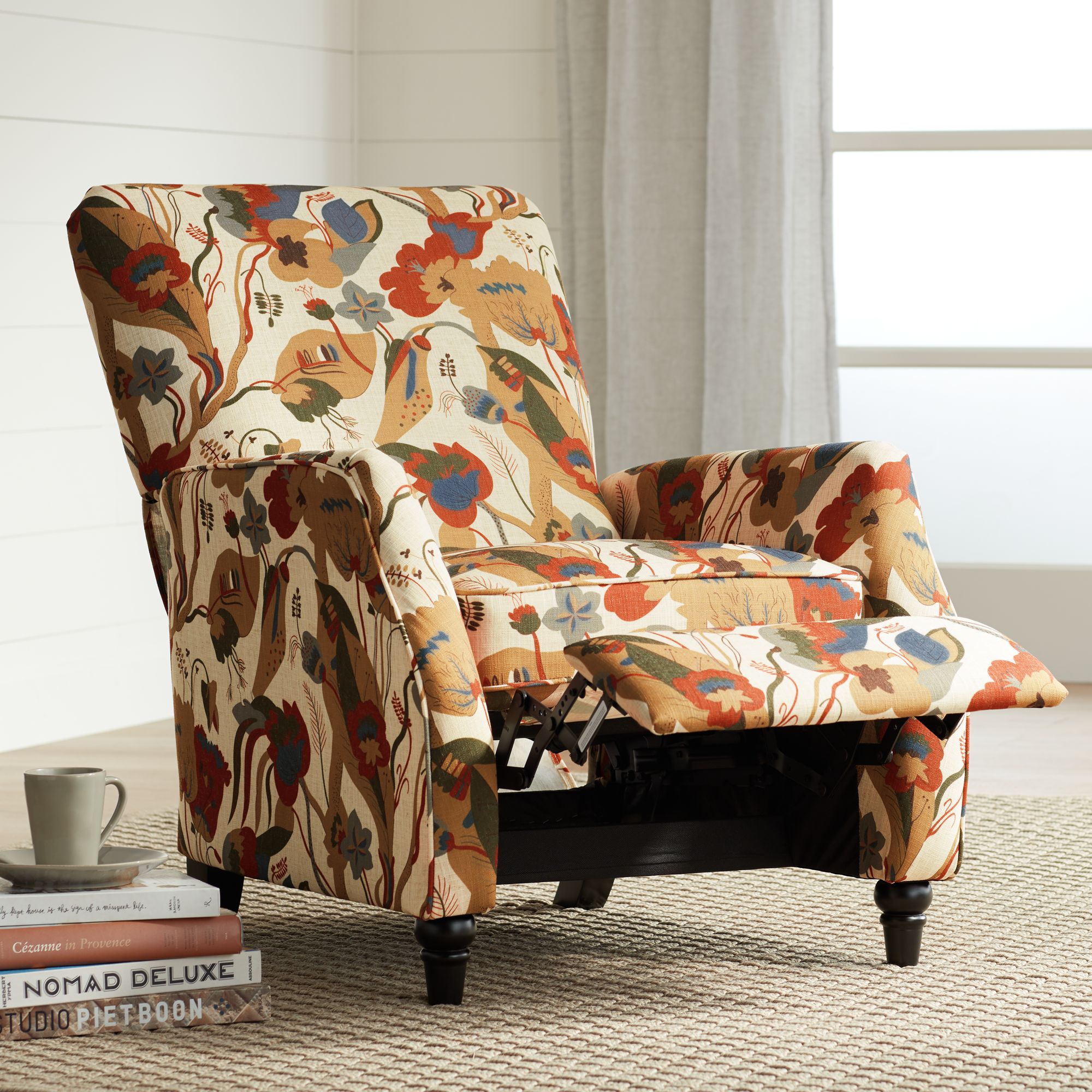 floral recliner chair