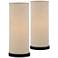 Katy Oatmeal Shade Cylinder Accent Lights Set of 2