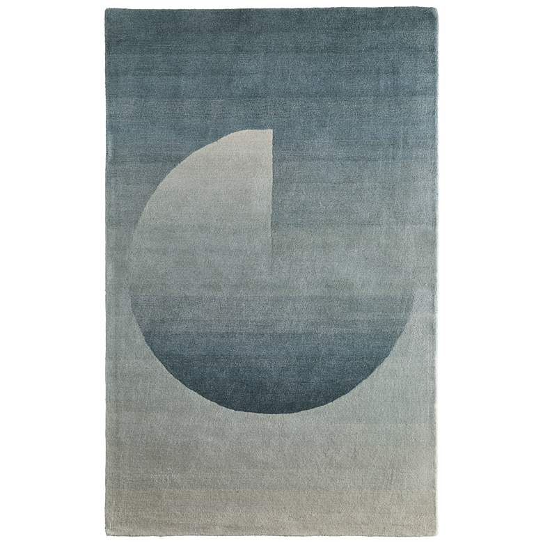 Image 1 Katya Modern Geometric Hand Tufted Blue Area Rug 8991F