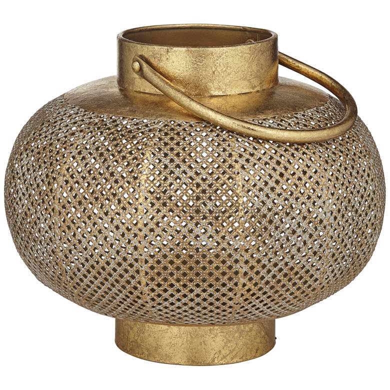 Image 1 Kaveri Gold Metal Lantern Candle Holder