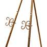 Kavia 46"H Gold Iron Scrolled Adjustable Stand Floor Easel