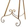 Kavia 46"H Gold Iron Scrolled Adjustable Stand Floor Easel