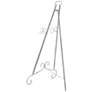 Kavia 46"H Gray Iron Scrolled Adjustable Stand Floor Easel