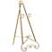 Kavia 48"H Gold Iron Scrolled Adjustable Stand Floor Easel