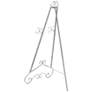 Kavia 48"H Gray Iron Scrolled Adjustable Stand Floor Easel