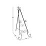 Kavia 49"H Black Iron Scrolled Adjustable Stand Floor Easel