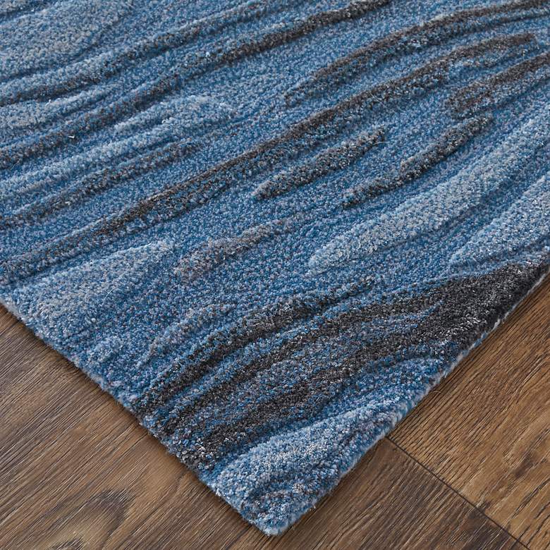 Image 3 Kawai Abstract Hand Tufted Blue Area Rug 4' x 6' more views