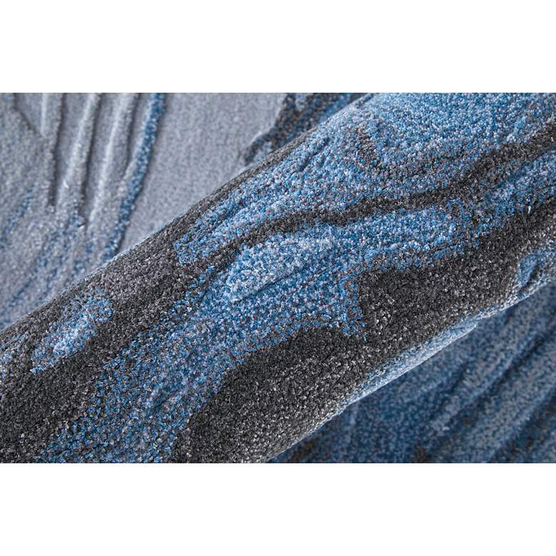 Image 5 Kawai Abstract Hand Tufted Blue Area Rug 4' x 6' more views
